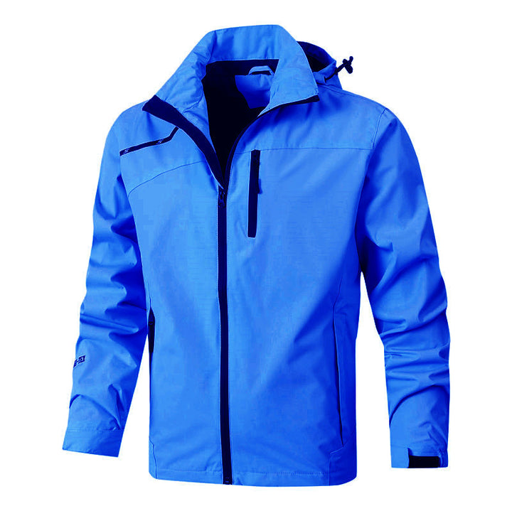 Men's Breathable Waterproof Softshell Jacket with Seam-Sealed Membrane and Packable Hood Mune Fashion