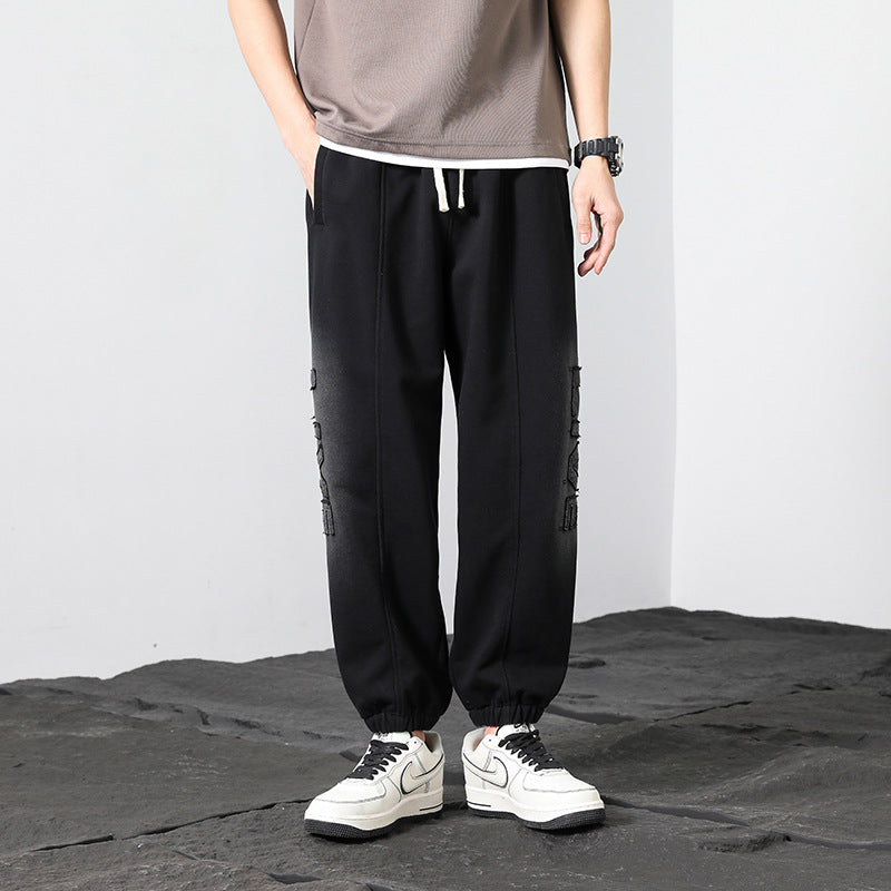 Men's Oversized Jogger Sweatpants made of cotton blend with drawstring and elastic cuffs Mune Fashion