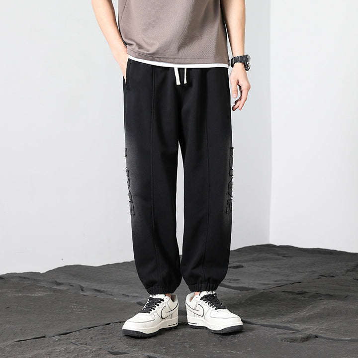 Men's Oversized Jogger Sweatpants made of cotton blend with drawstring and elastic cuffs Mune Fashion