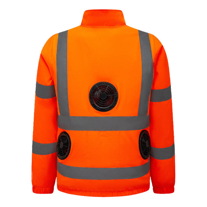 Unisex nano high-visibility warning jacket with reflective stripes and multifunctional outer pockets Mune Fashion