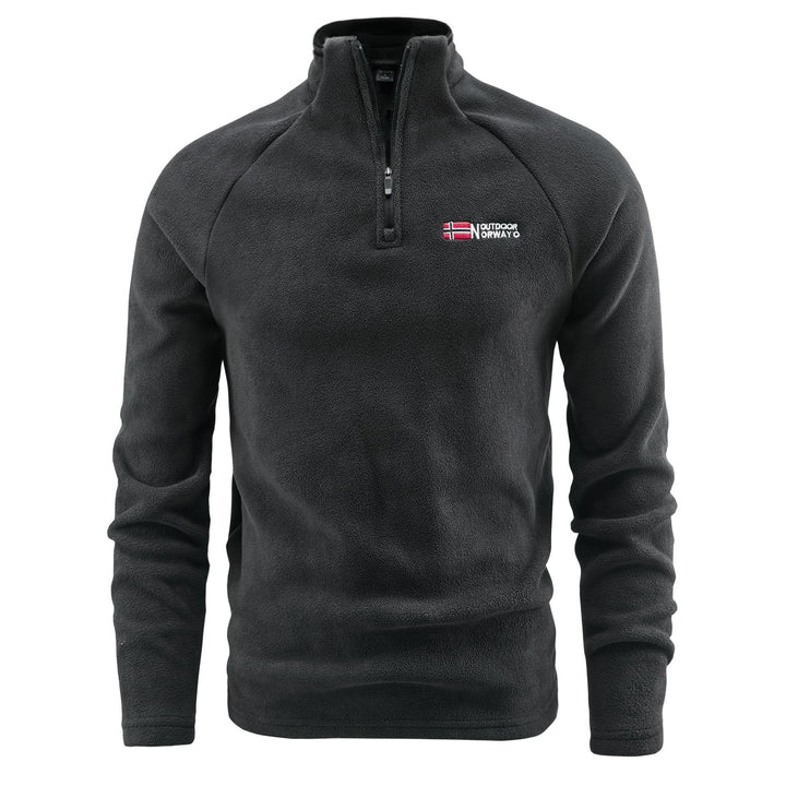 Men's fleece pullover with half zipper and high stand-up collar Mune Fashion