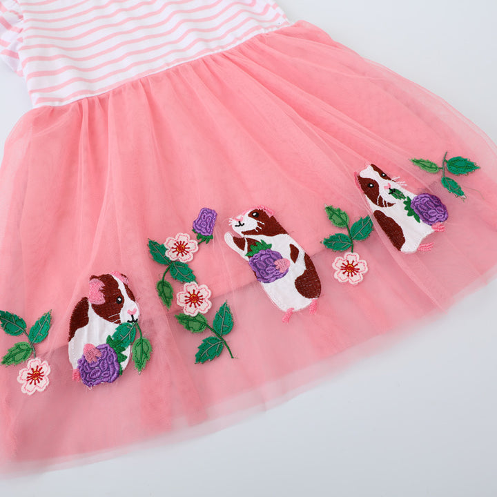 Girls tulle dress with playful design Mune Fashion