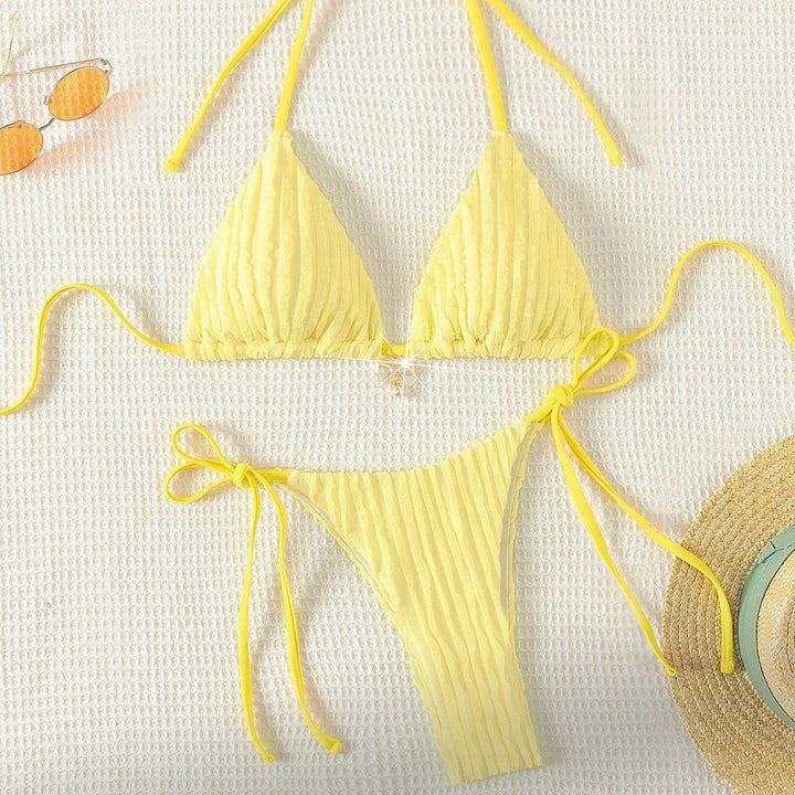 Women's triangle bikini with structured ribbed look Mune Fashion