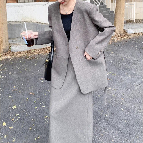Women Elegant Oversized Blazer with Pockets Mune Fashion