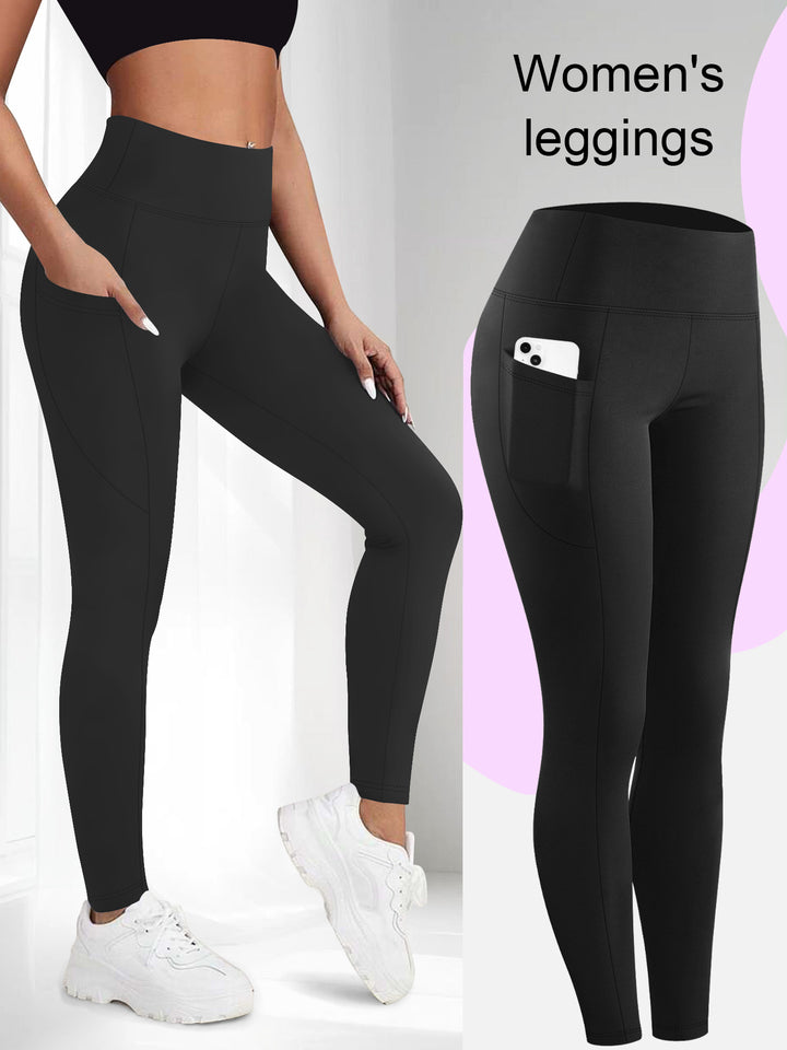 Ladies Shaping High-Waist Leggings with Side Pocket and Supportive Stretch Mune Fashion