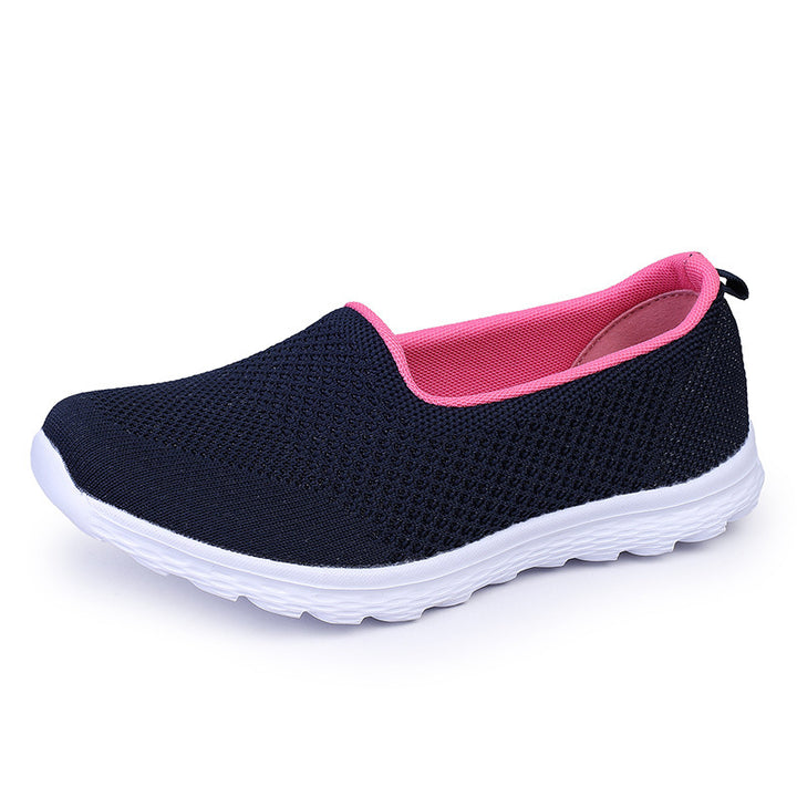 Women's light knitted slip-on sneakers with glitter threads, elastic entry, and flexible lightweight sole Mune Fashion