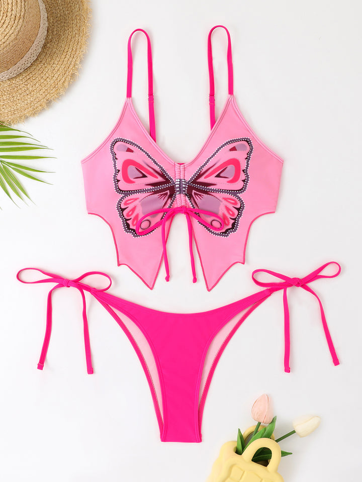 Women's Colorful Bikini Set with Butterfly Design Mune Fashion