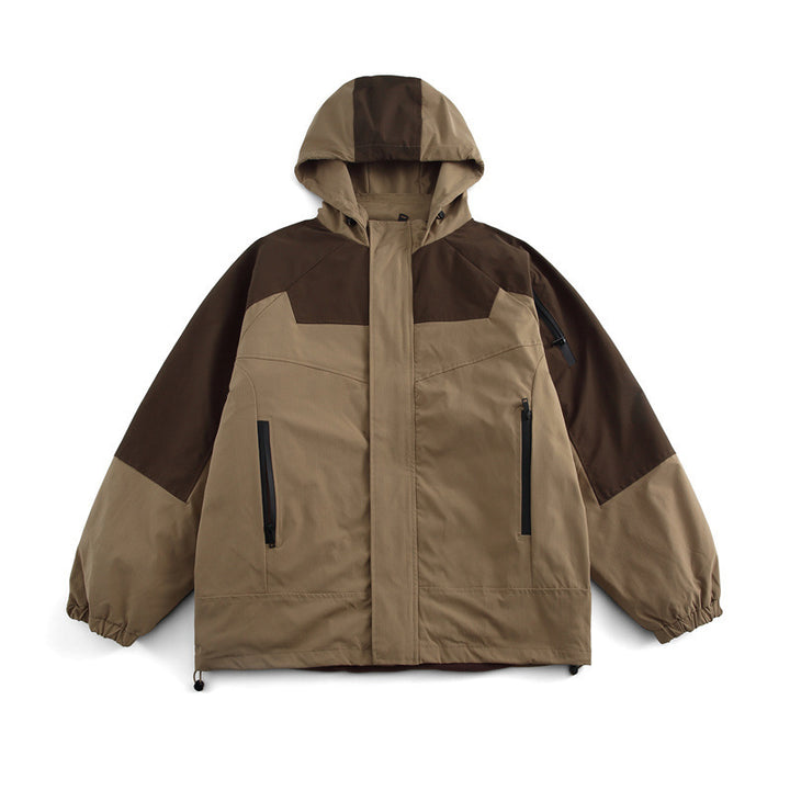 Unisex Boxy-Technical Hooded Jacket with Raglan Sleeves, Water-Repellent Shell and Drawstring Hem Mune Fashion