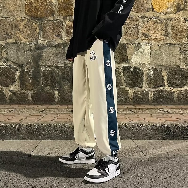 Men's fashionable sports pants with side graphic print Mune Fashion