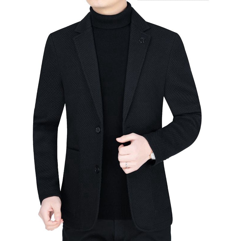 Men's Unstructured Slim-Fit Travel Mune Fashionlazer made of structured knit look with patch pockets Mune Fashion