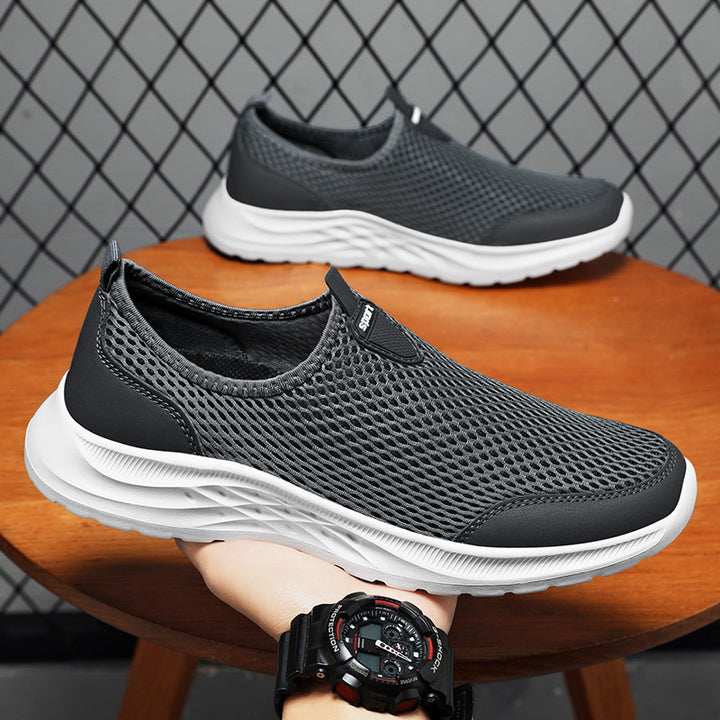 Men's nan lightweight mesh slip-on sneakers with seamless sock entry and reactive wave EVA sole Mune Fashion