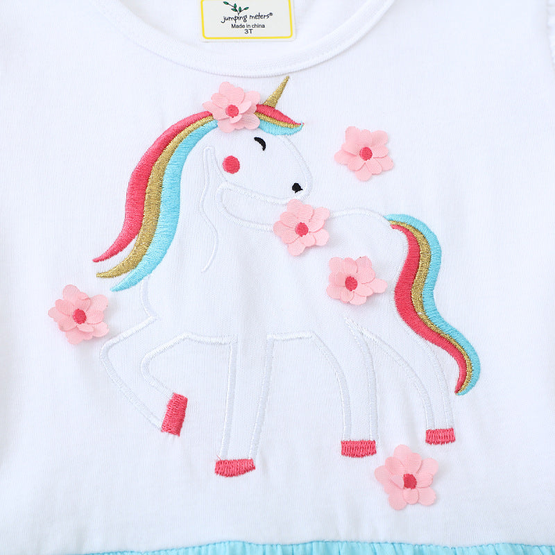 Girls leisure dress with enchanting unicorn motif Mune Fashion