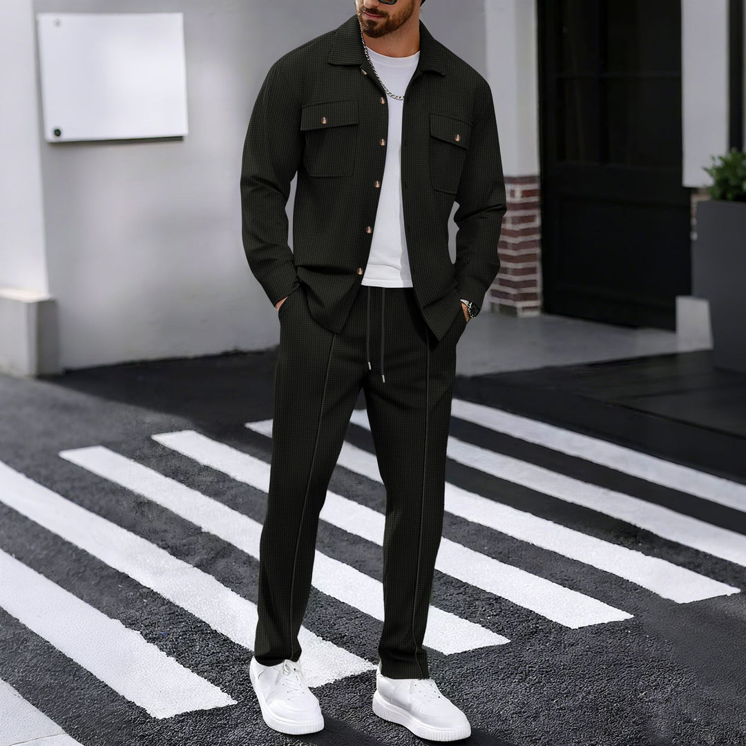 Men's light overshirt with patch chest pockets and relaxed fit Mune Fashion