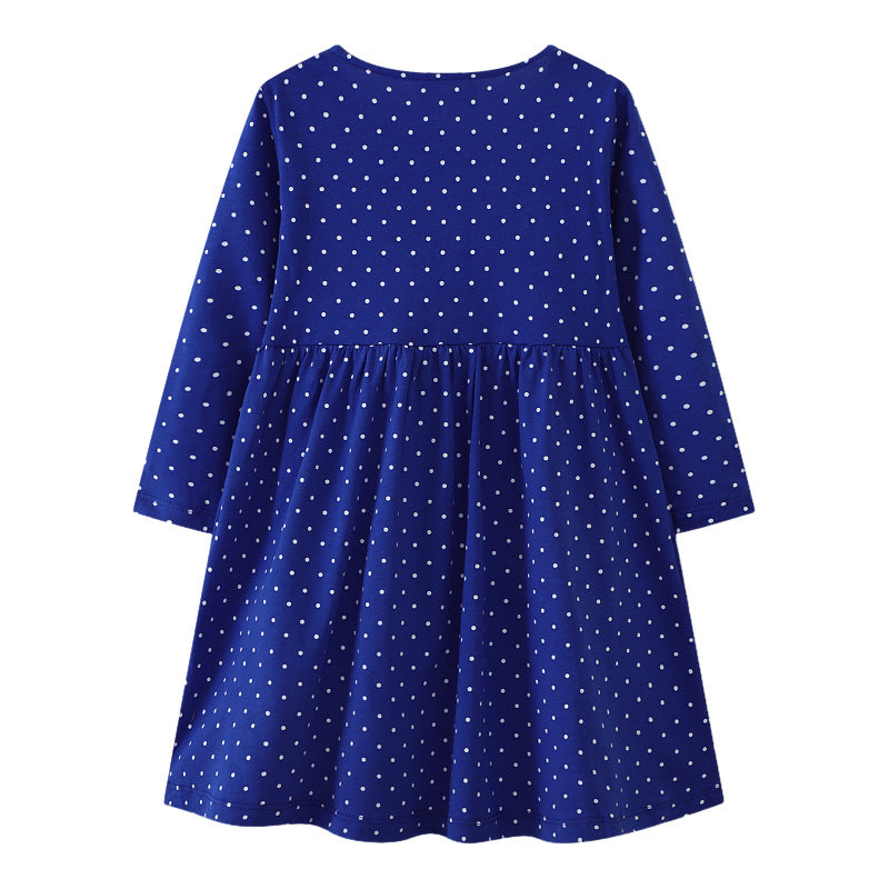 Girls casual dress with floral and butterfly appliqués Mune Fashion