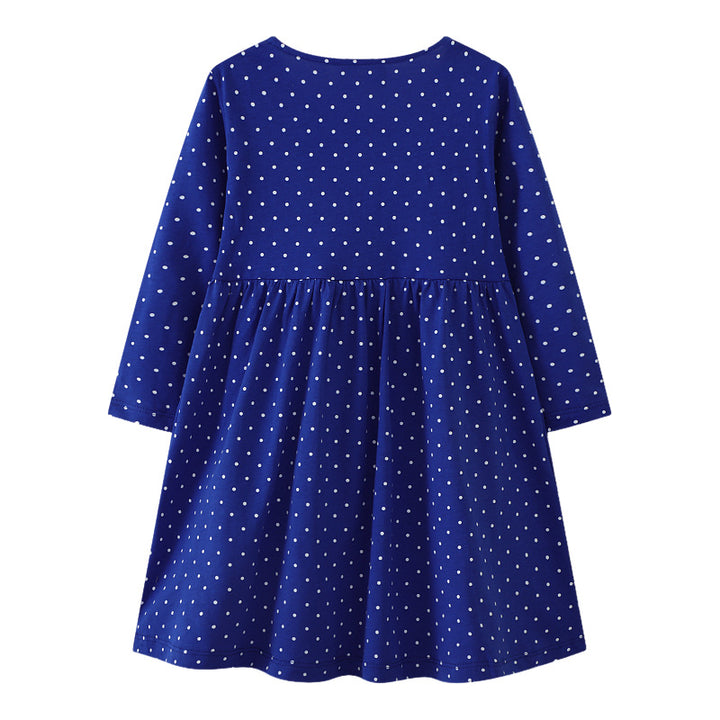 Girls casual dress with floral and butterfly appliqués Mune Fashion