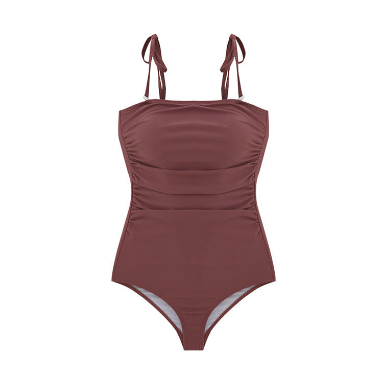 Women's one-piece swimsuit with adjustable straps and elegant gathering Mune Fashion