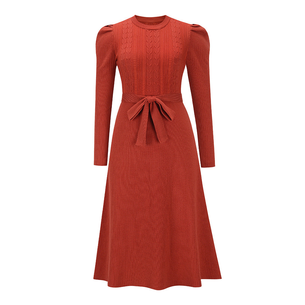 Mune | Knitted Midi Dress with Round Neckline