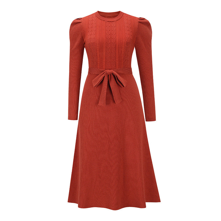 Mune | Knitted Midi Dress with Round Neckline