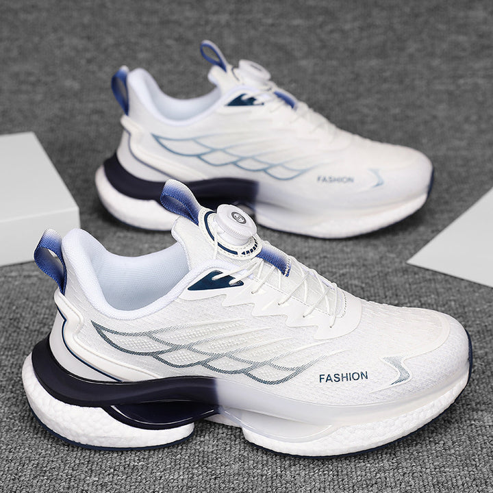 Men's breathable training sneakers with fine knitted upper material, rotary closure system and two-stage cushioning chamber sole Mune Fashion