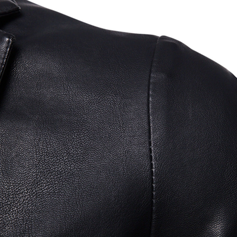Men's Elegant Faux Leather Blazer Mune Fashion