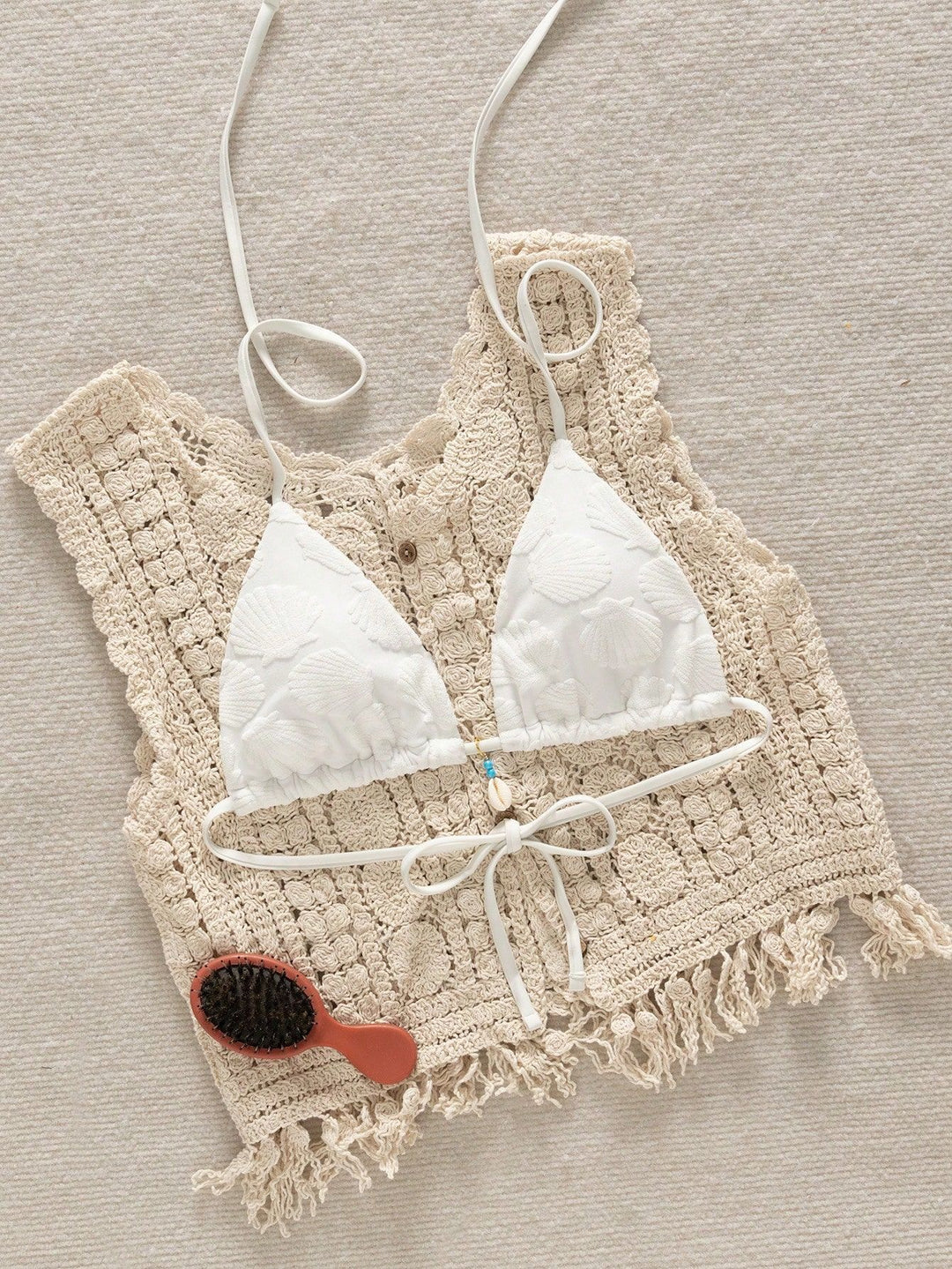 Women's triangle bikini with maritime star pattern Mune Fashion