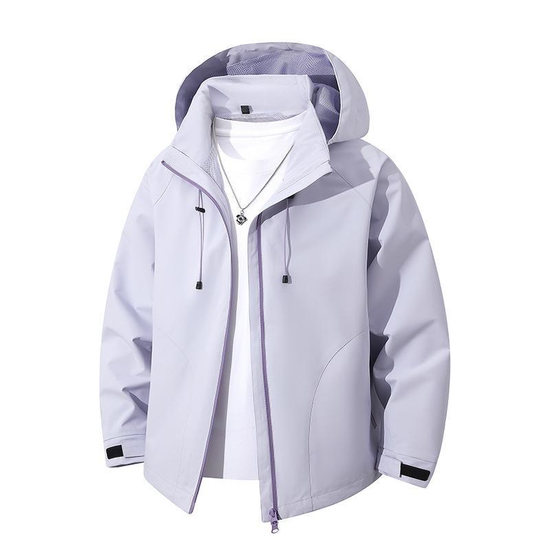 Men's Lightweight Softshell Hooded Jacket with Adjustable Hood and Wind- and Water-Repellent Membrane Mune Fashion