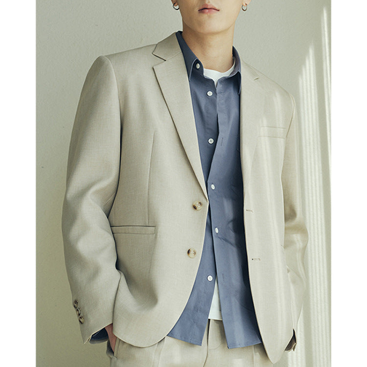 Men's lightweight half-lined blazer made of linen blend with relaxed fit Mune Fashion