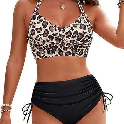 Women's High Waist Bikini Set with Wrap Top Mune Fashion