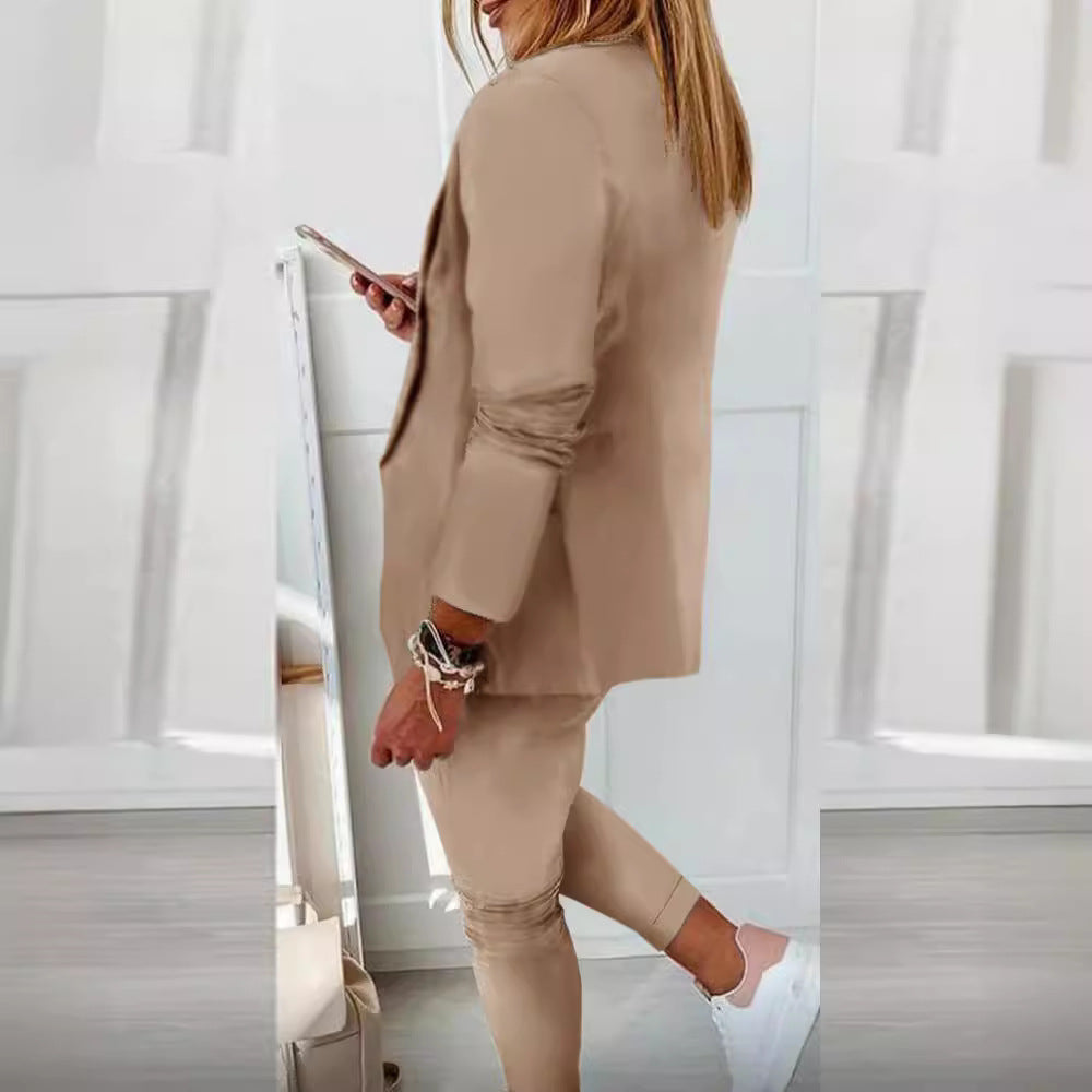 Women Elegant Two-Piece Blazer Jogging Suit Mune Fashion