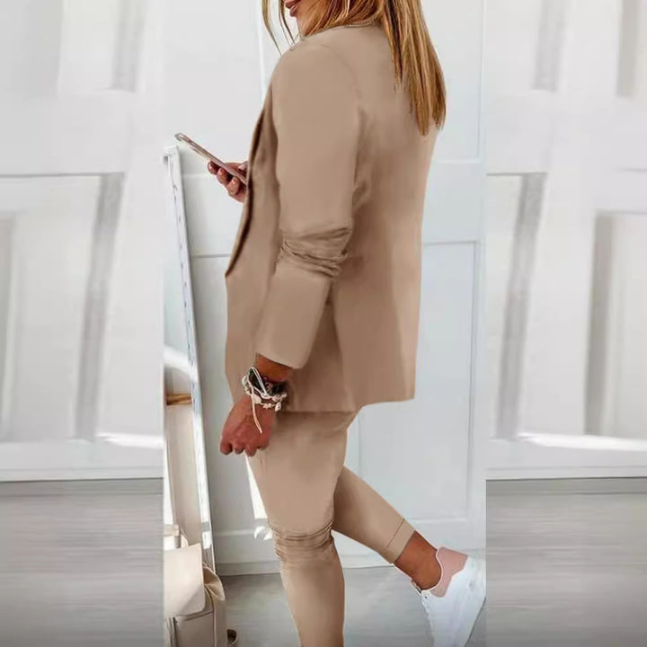 Women Elegant Two-Piece Blazer Jogging Suit Mune Fashion