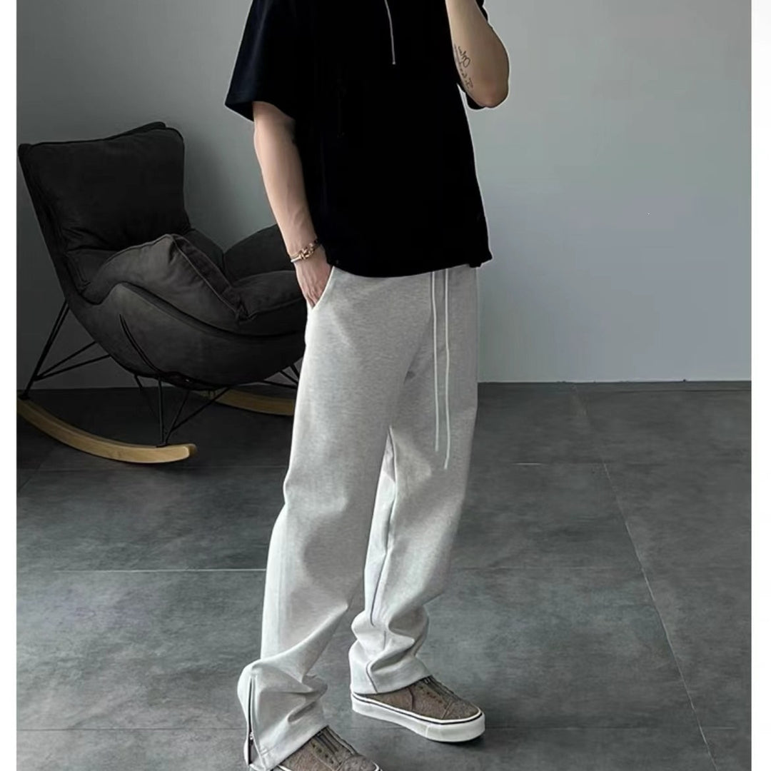 Women's Comfortable Sports Jogging Pants with Zipper Mune Fashion