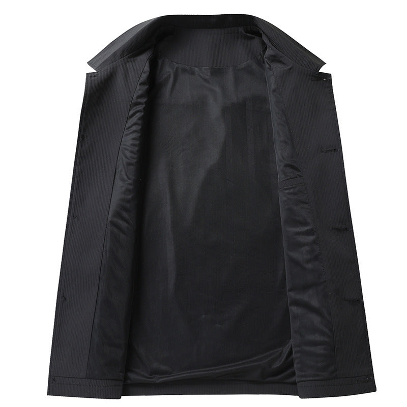 Men's transitional jacket in overshirt style with shirt collar and patch pockets Mune Fashion
