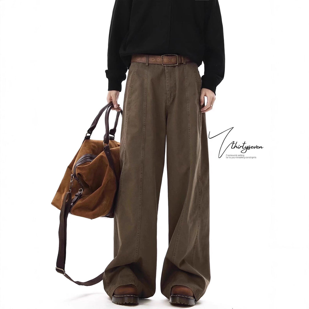 Women's Wide-Leg Trousers with Pleats Mune Fashion