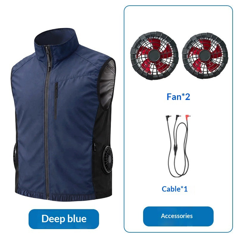 Unisex nan ergonomic cooling vest with integrated fans and battery connection Mune Fashion