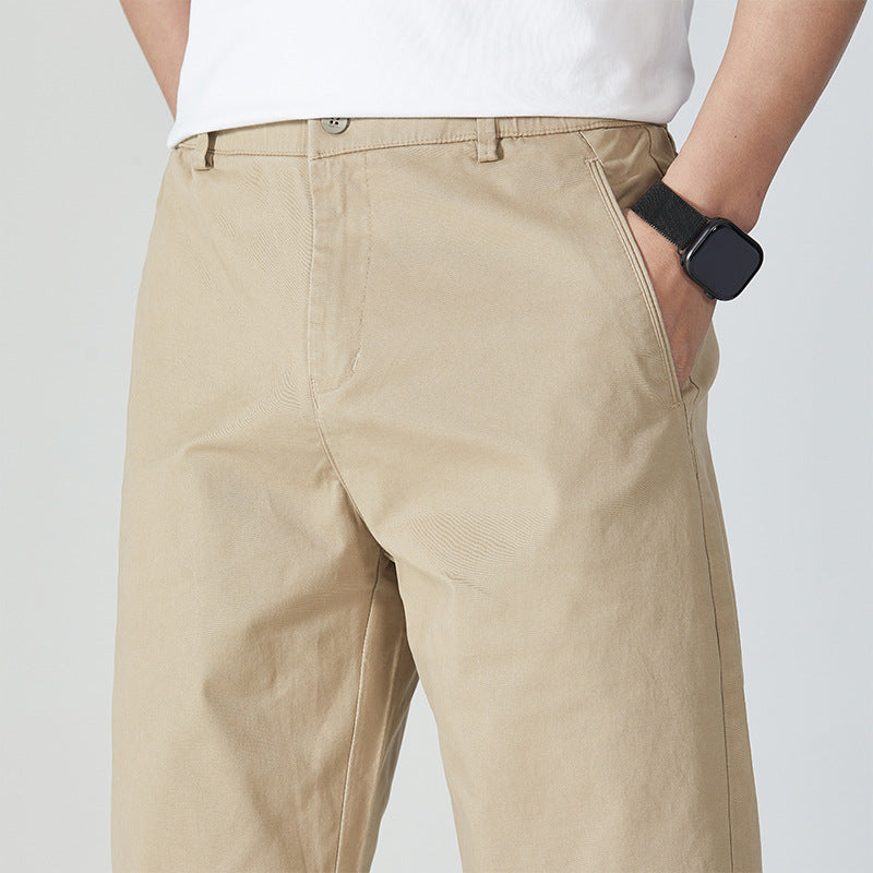 Men's Classic Cotton Chino Pants with Straight Leg and Clean Minimal Design Mune Fashion