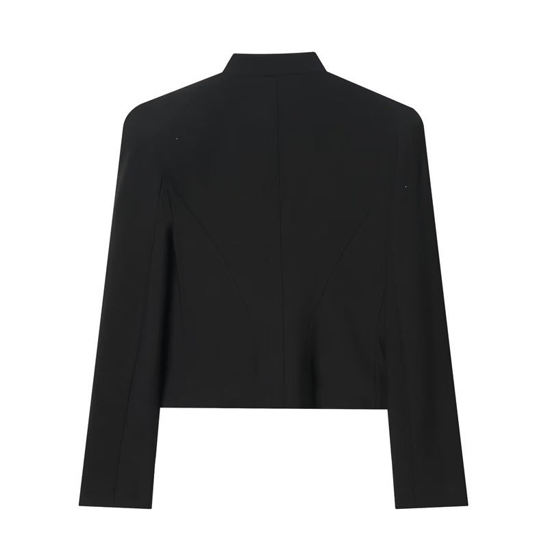 Ladies short blazer in hussar style with braided breastplate and brass buttons Mune Fashion