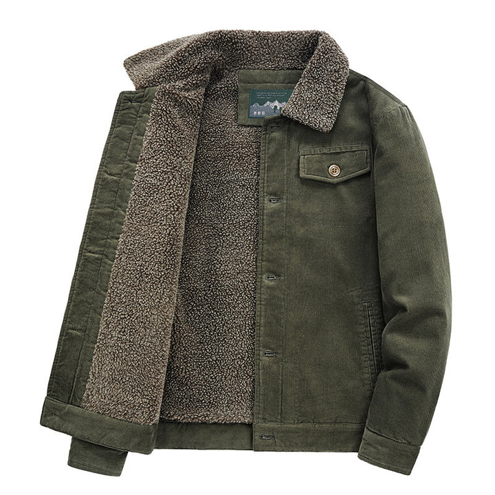 Men's Casual Flannel Jacket with Warm Lining Mune Fashion