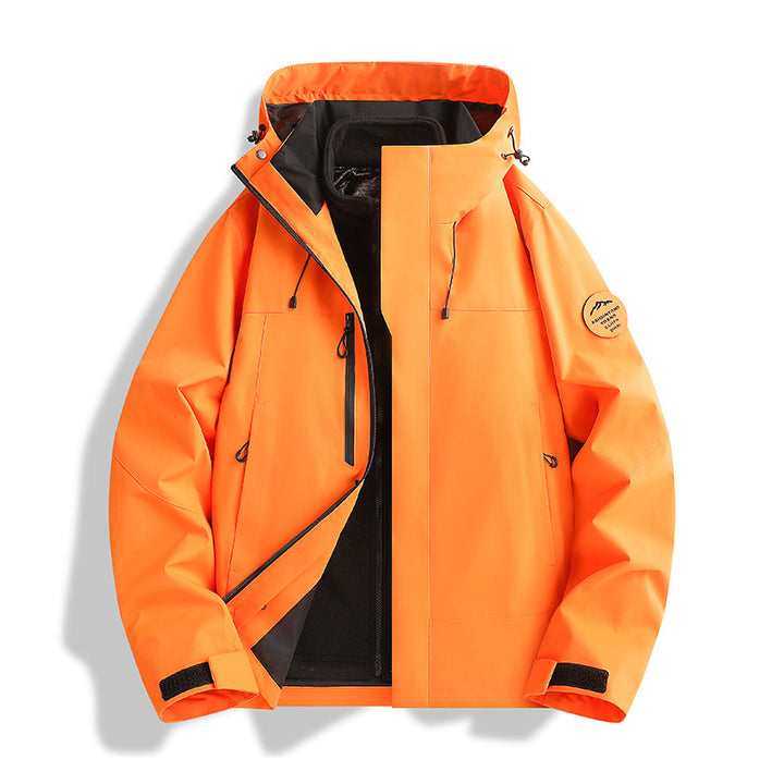Men's Breathable, Waterproof Softshell Jacket with Fleece Lining and Hood Mune Fashion