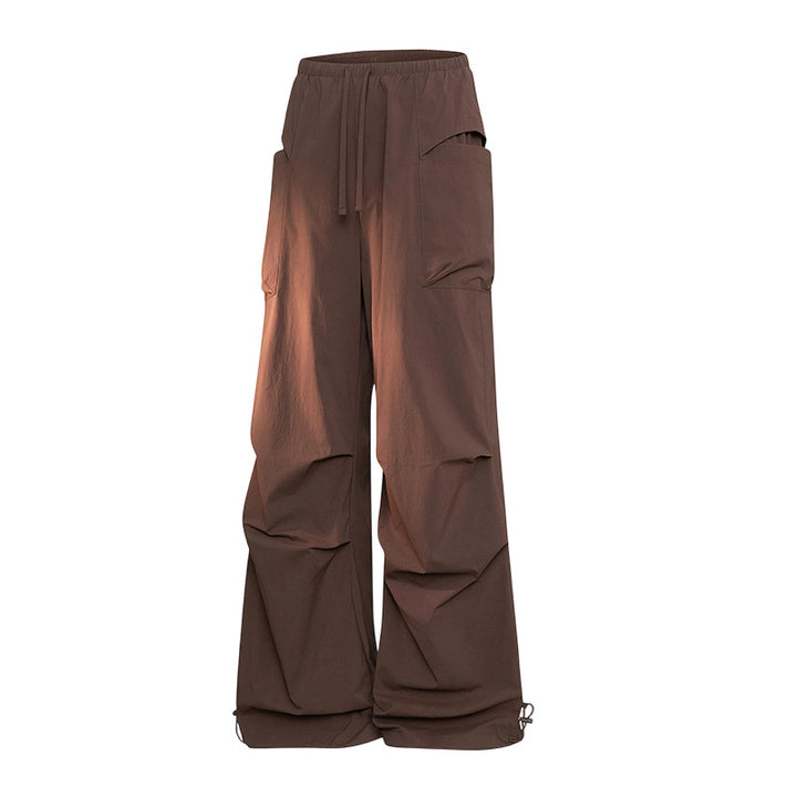 Men's oversized cargo pants in tech look with drawstring waistband, extra wide leg & adjustable leg openings Mune Fashion