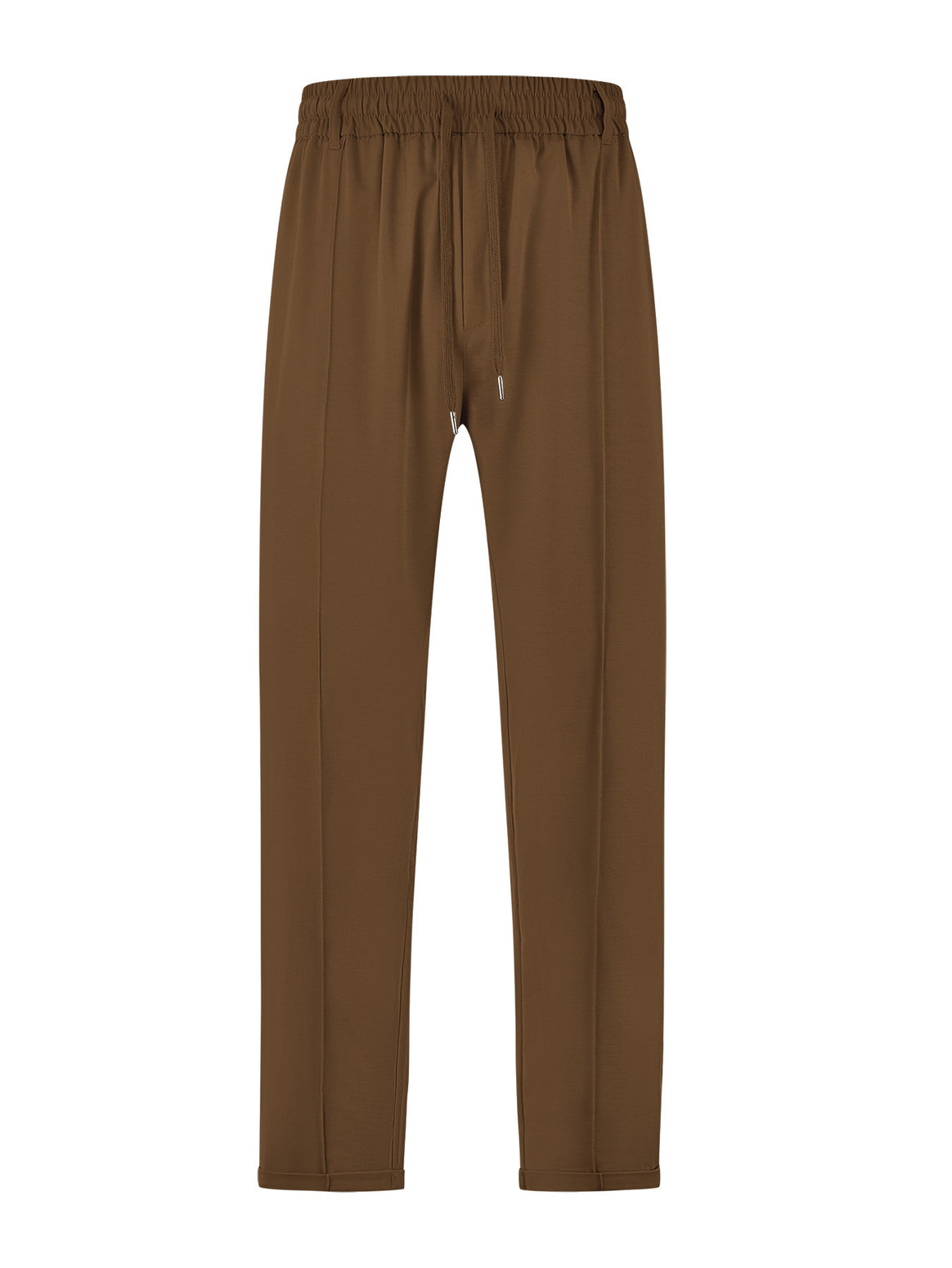 Ladies nan elegant jersey pants with creases, drawstring waistband, and narrow leg fit Mune Fashion