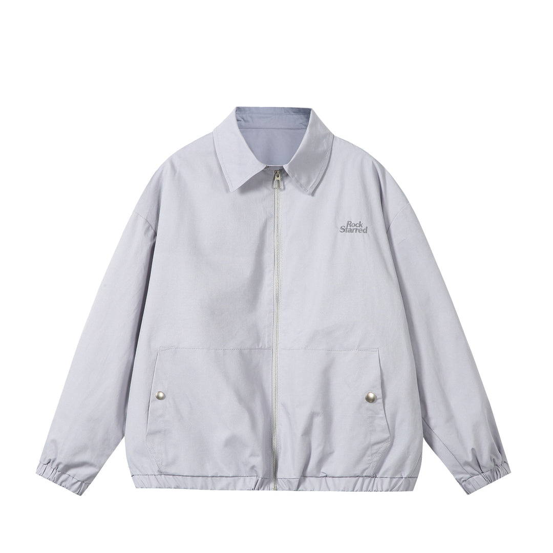 Unisex Lightweight Windbreaker with Shirt Collar, Zipper and Patch Pockets Mune Fashion