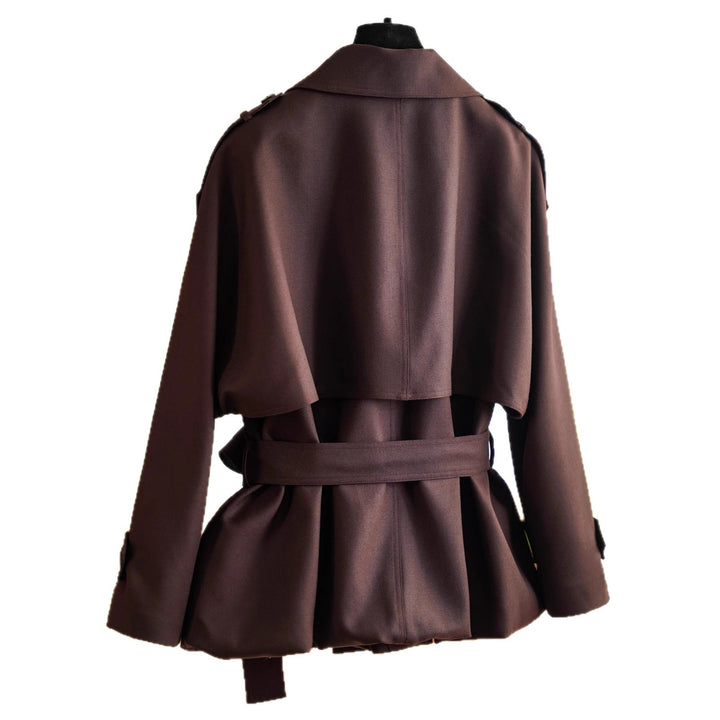 Women's Stylish Trench Coat with Waist Belt Mune Fashion