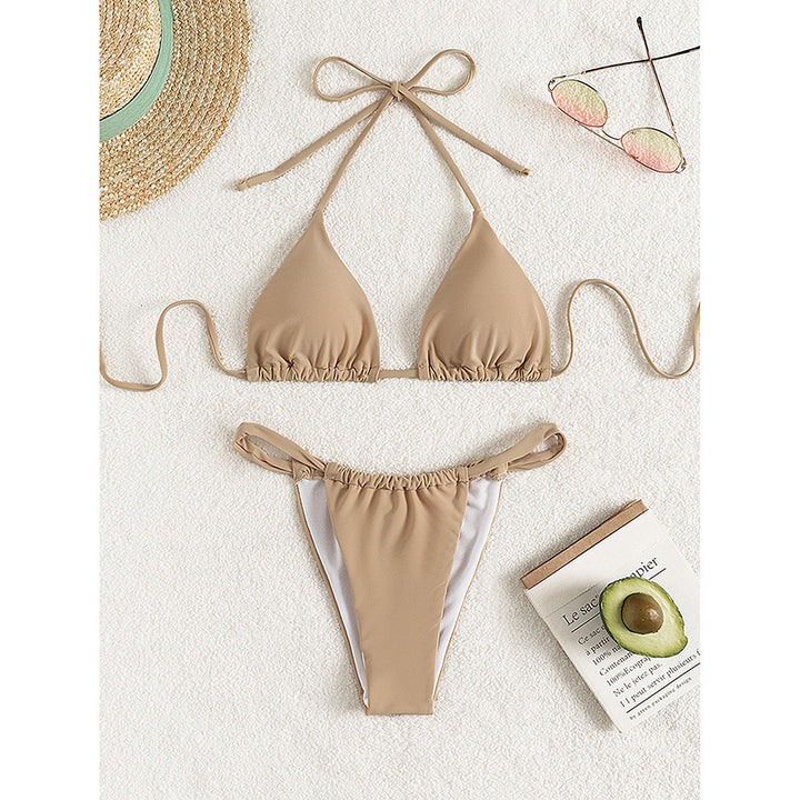 Women's Triangle Bikini Set with Ruffled Design Mune Fashion