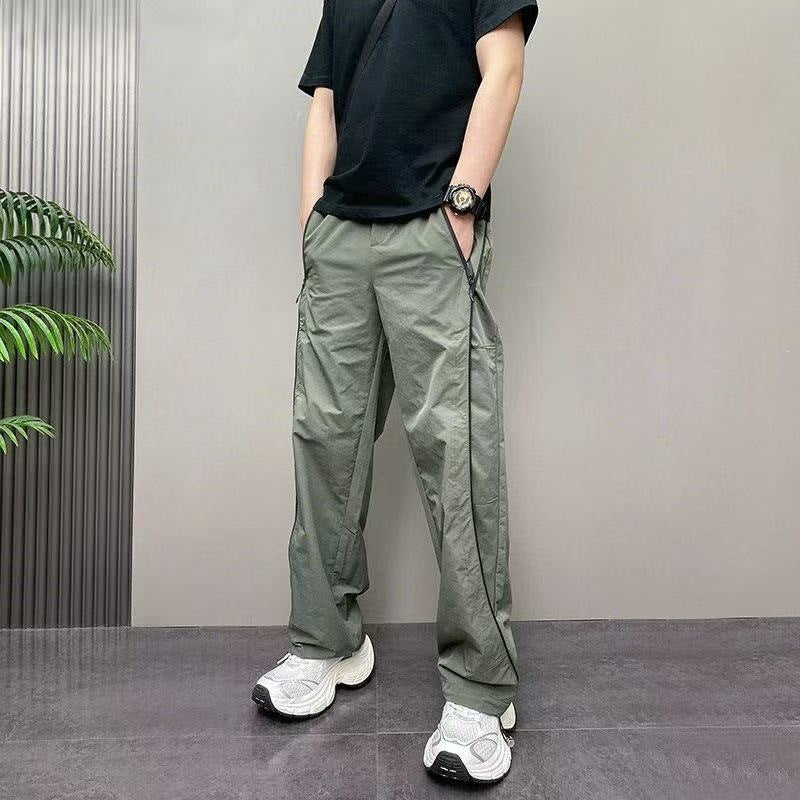 Men's sporty leisure pants with zipper and side pockets Mune Fashion