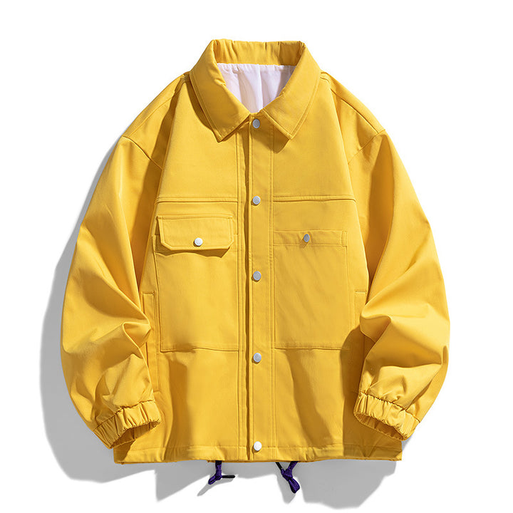 Men's faux velvet bomber jacket in oversized boxy cut with two-way zipper & elastic hem Mune Fashion