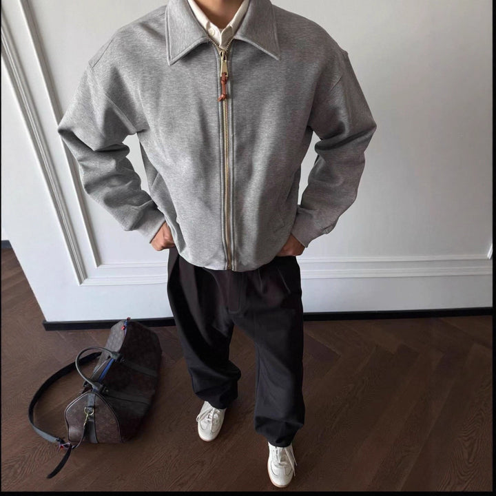 Men's Comfortable Zip-Up Sweat Jacket Mune Fashion