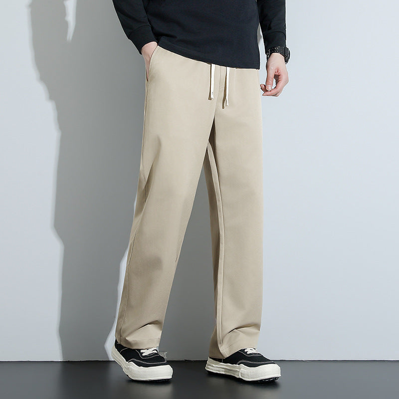 Men's Comfortable Casual Pants with Elastic Waistband and Pockets Mune Fashion