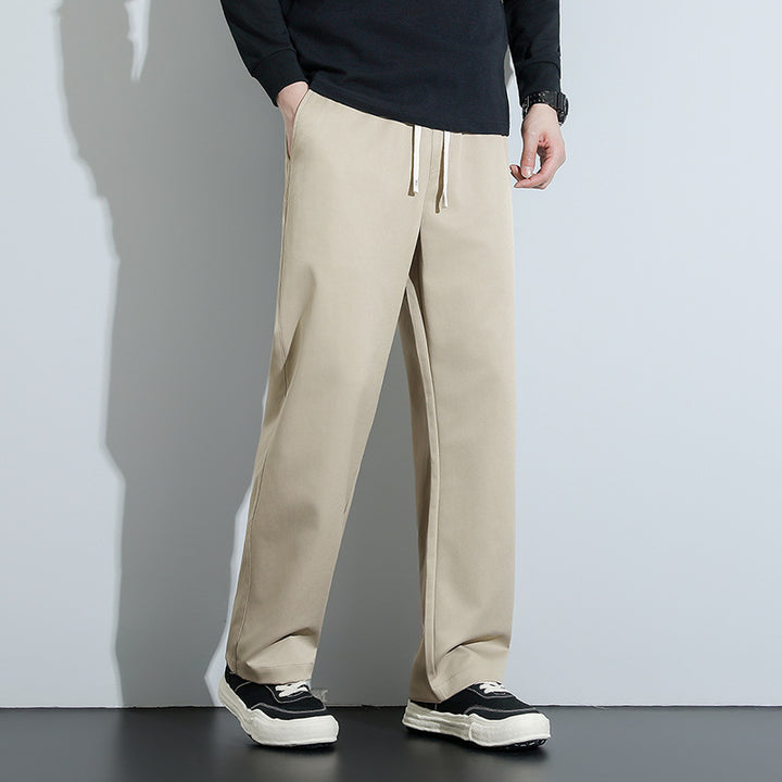 Men's Comfortable Casual Pants with Elastic Waistband and Pockets Mune Fashion