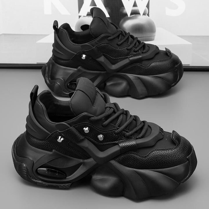 Women Voluminous Platform Sneakers with Sculptural Sole and Visible Air Chamber Mune Fashion