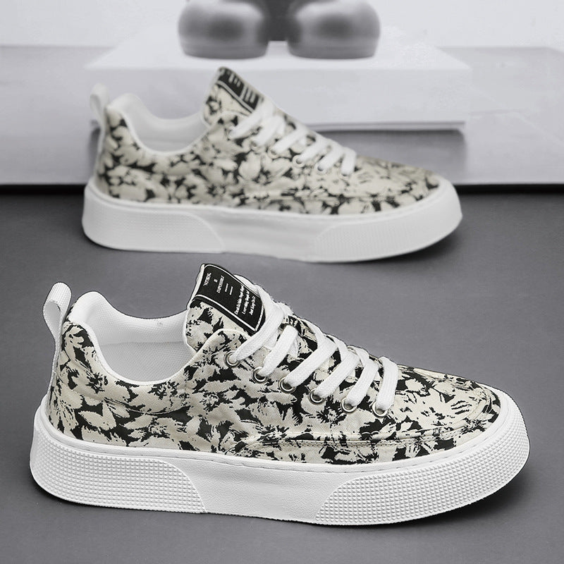 Women's Fashion Sneakers with Floral Pattern and Non-Slip Sole Mune Fashion